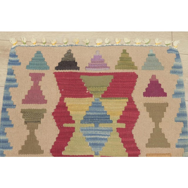 1980s 1980s Scandinavian Blue Small Kilim For Sale - Image 5 of 9