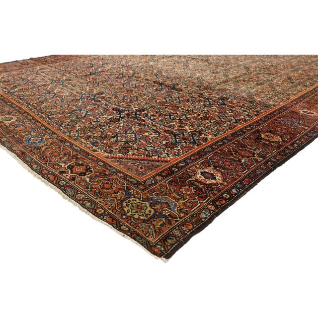 74035 Late 19th Century Antique Persian Farahan Rug, 07'07 x 12'04. Sophisticated and full of character, this Late 19th...