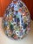 Floral Multicolor Murano Style Glass Egg Small Table Lamp from Simoeng For Sale - Image 4 of 8