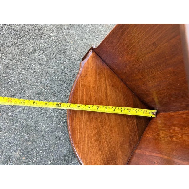 Wood Pair of Hand Carved Fretwork Mahogany Corner Shelfs Bookcases Etageres For Sale - Image 7 of 11