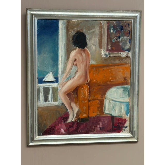 Mid-Century Modern Carl Magnus Lindqvist, Summer Cottage, 1960s, Oil on Canvas, Framed For Sale - Image 3 of 18