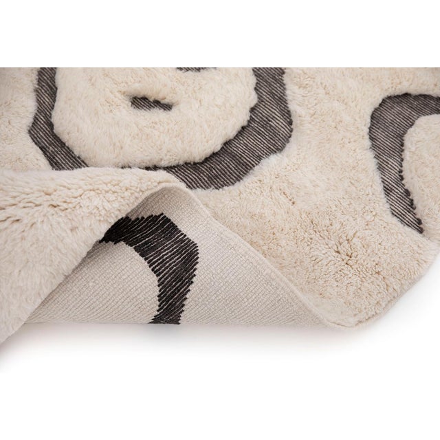 Hand-Knotted Wool Rug by Azele Studio For Sale - Image 4 of 11