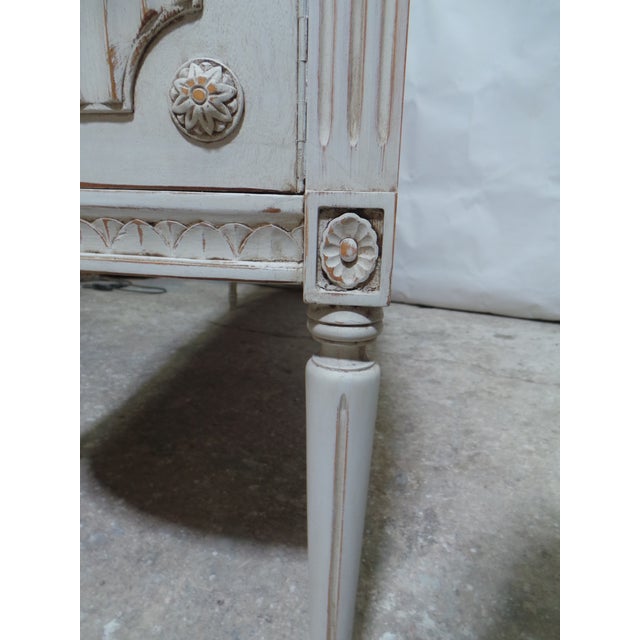 Swedish Gustavian Style 4 Drawer 2 Door Sideboard For Sale - Image 12 of 12