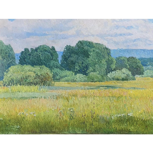 Impressionist Spring Landscape Painting, Antique Art For Sale - Image 4 of 6