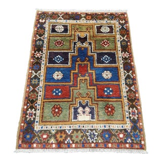 1980s Vintage Turkish Colorful Hand-Knotted Prayer Konya Rug For Sale