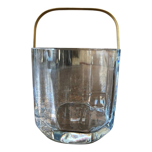 Vintage Cartier Crystal Octagon Ice Bucket For Sale