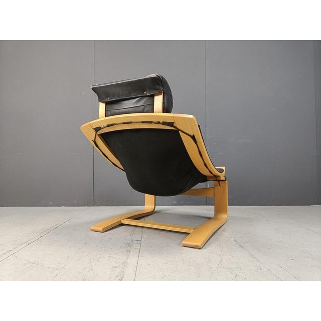 Black Swedish Kroken Armchair by Ake Fribyter for Nelo Möbel, 1970s For Sale - Image 8 of 10