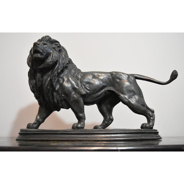 Late 19th Century French Bronze Sculpture of a Lion by Paul Édouard Delabrierre For Sale - Image 14 of 17