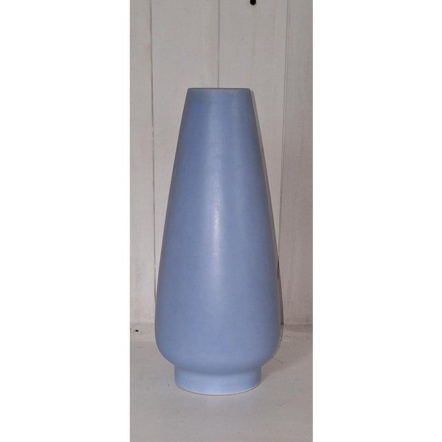 1970s Vintage German Ceramic Vase with Blue Glaze, 1970s For Sale - Image 5 of 5
