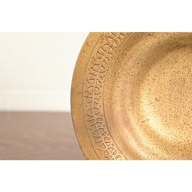 Tiffany Studios New York Bronze Doré Shallow Bowl or Plate With Decorative Border For Sale In South Bend - Image 6 of 13