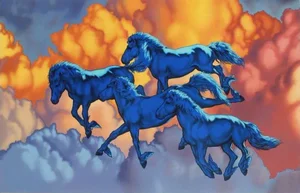 1990s "Pegasus II" Lithograph by Michel Bez