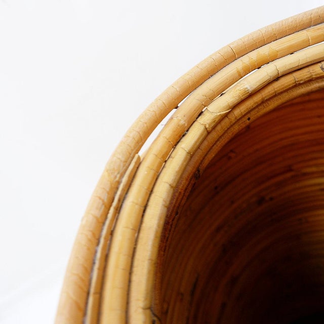 Vintage Rattan Floor Vase or Umbrella Stand For Sale - Image 9 of 14