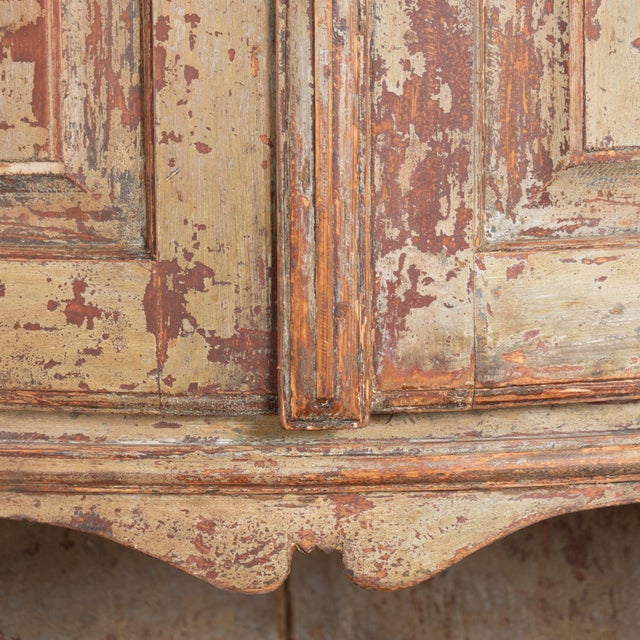 19th Century Swedish Original Painted Pine Corner Cabinet For Sale - Image 13 of 14