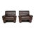 1960s Vintage Leather Armchairs and Ottoman from de Sede, 1960s, Set of 3 For Sale - Image 5 of 11