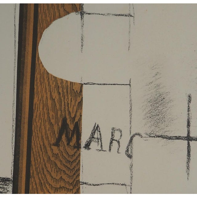 Georges BRAQUE (1882-1963) Marc's bottle Color stencil On thick paper 31 x 24 cm Unsigned Edition San Lazaro, 1956 Very...