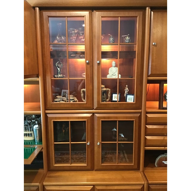 Wood 1960s Teak Wall Unit For Sale - Image 7 of 12