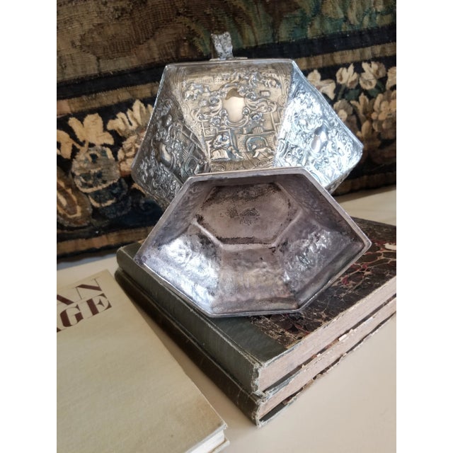 Antique Dutch Silverplated Basket For Sale - Image 4 of 11