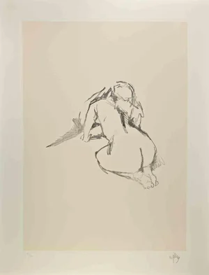 Rinaldo Geleng, Reclined Nude, Lithograph, 1970s