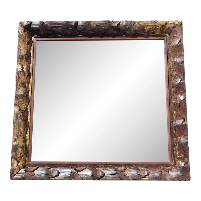 18th Century Carved and Gold Leaf Baroque Wall Mirror, Portuguese For Sale