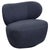 Bao Swivel Chair in Navy and Chocolate Leather by Walter Knoll For Sale - Image 3 of 5