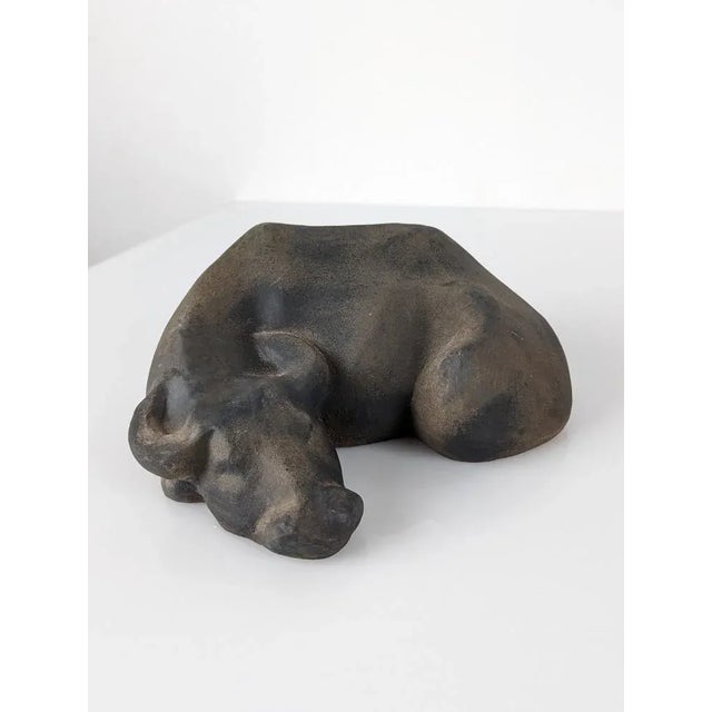 Elena Laverón, Buffalo Resting, 1980s, Ceramic For Sale - Image 10 of 10