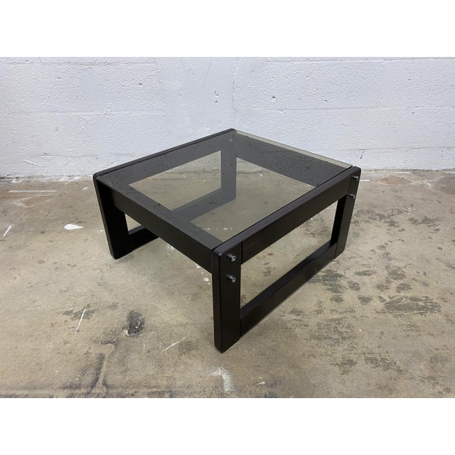 Mid-Century Modern Percival Lafer Rosewood and Smoked Glass Coffee or Side Table, 1970s For Sale - Image 3 of 11