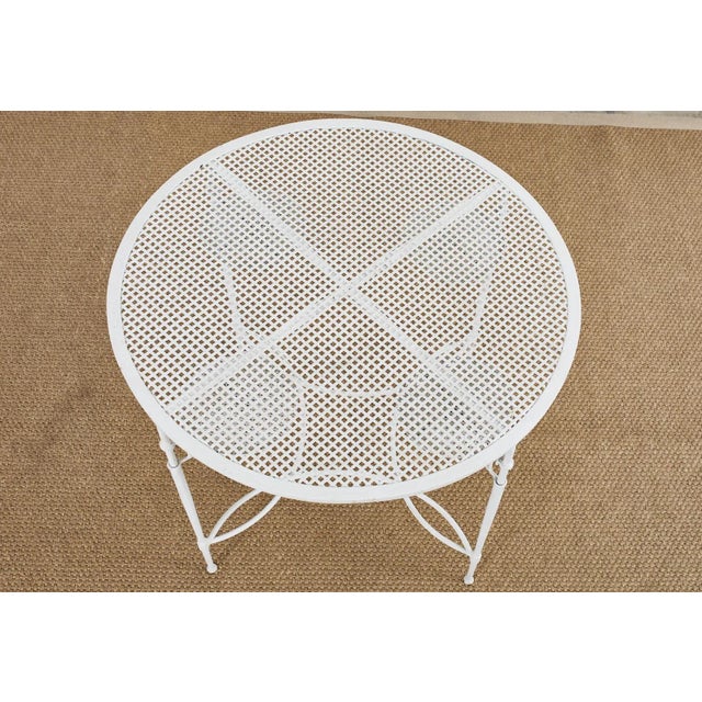 Salterini Mario Papperzini for Salterini Garden Dining Table With Drink Holders, Attributed For Sale - Image 4 of 13