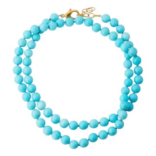 Howlite Knotted Necklace For Sale