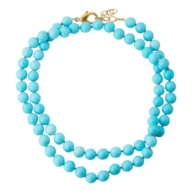 Howlite Knotted Necklace For Sale