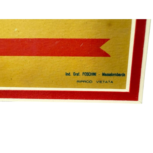 1950s Original 1951 Italian Advertisement / Poster for Table Grapes by "Fratelli Perino," Torino, Framed in Museum Glass For Sale - Image 5 of 9