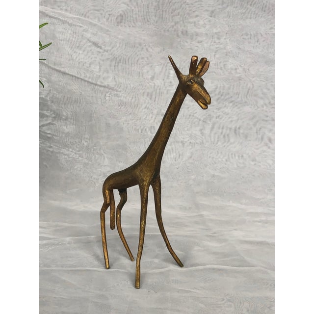 Vintage African Bronze Giraffe Sculpture Chairish