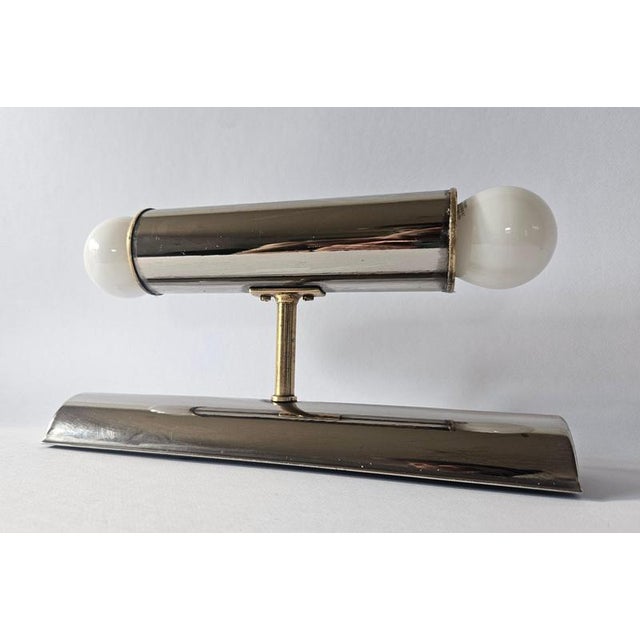 1970s Mid-Century Chrome and Brass Tubular Wall Lamp from TZ Schmitz Leuchten, 1970s For Sale - Image 5 of 17