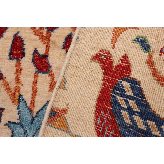 Beige Shabby Chic Ziegler Beige/Rust Wool Runner Rug- 2'1'' X 4'11'' For Sale - Image 8 of 10