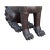 Bronze Chinese Oriental Rustic Bronze Metal Foo Dog Lion Fengshui Display Figure For Sale - Image 8 of 8