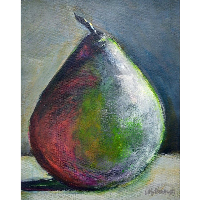 "Antique Pear" Contemporary Original Still Life Acrylic Painting by Linda McDonough For Sale - Image 9 of 10