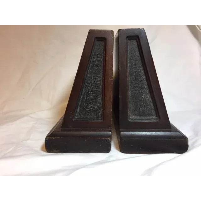 1930s Carved Wooden Bookends- a Pair For Sale - Image 4 of 7