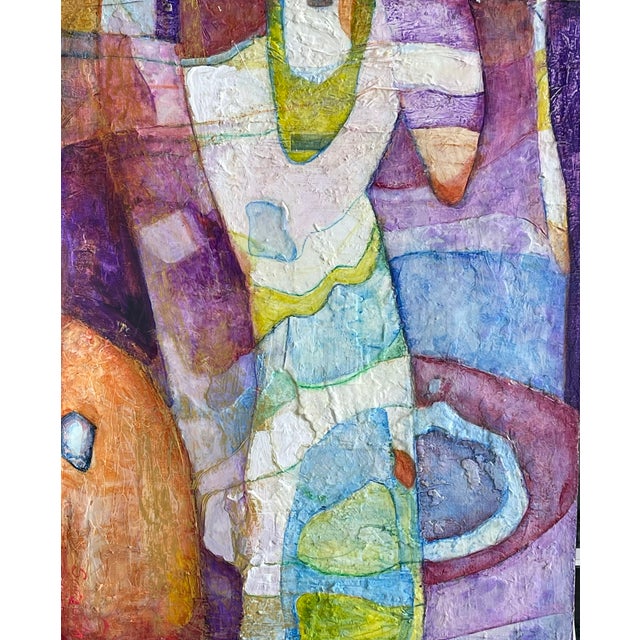 Contemporary "Burst of Joy" Original Modern Abstract Colorful Mixed Media Painting by Artist Sonia Gold For Sale - Image 3 of 13