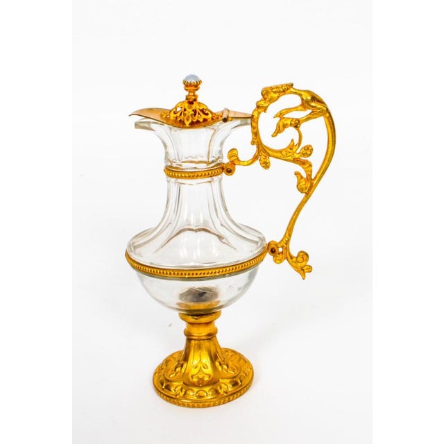 19th Century French Ormolu & Glass Ewers, Set of 2 For Sale - Image 11 of 14