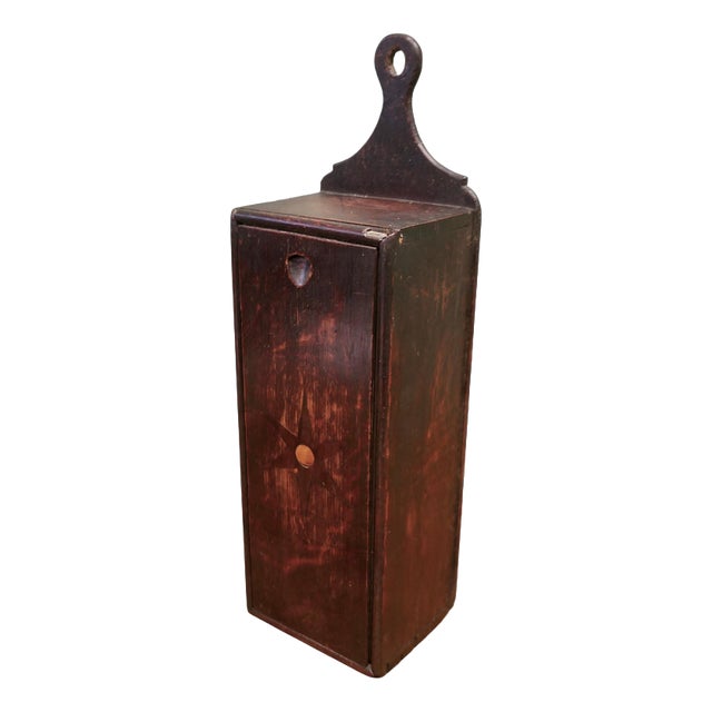 18th Century Oak Wall-Hanging Candle Box For Sale