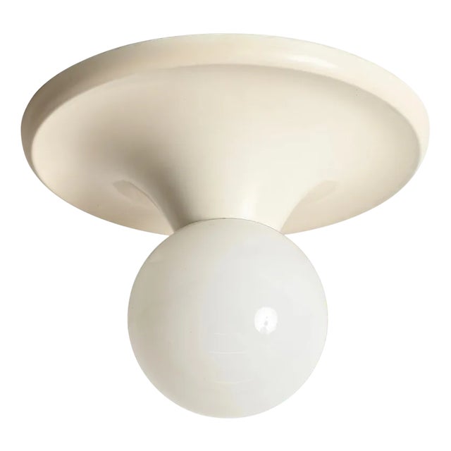 Large Ivory Light Ball Wall Lamp by Castiglioni for Flos, 1965 For Sale