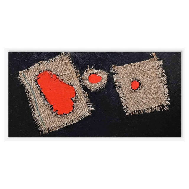 Giorgio Lo Fermo, Homage to Burri, Original Oil on Canvas, 2022 For Sale