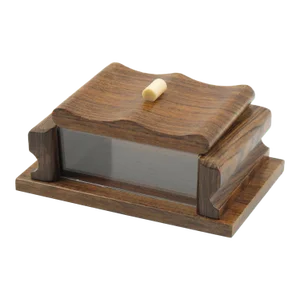 Art Deco Wood and Lucite Box, France 1940s