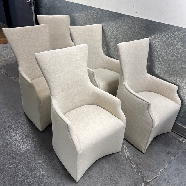 Signature Designs for Artistica Home Juliet Armchairs + Casters, Set of Five For Sale In San Francisco - Image 6 of 12