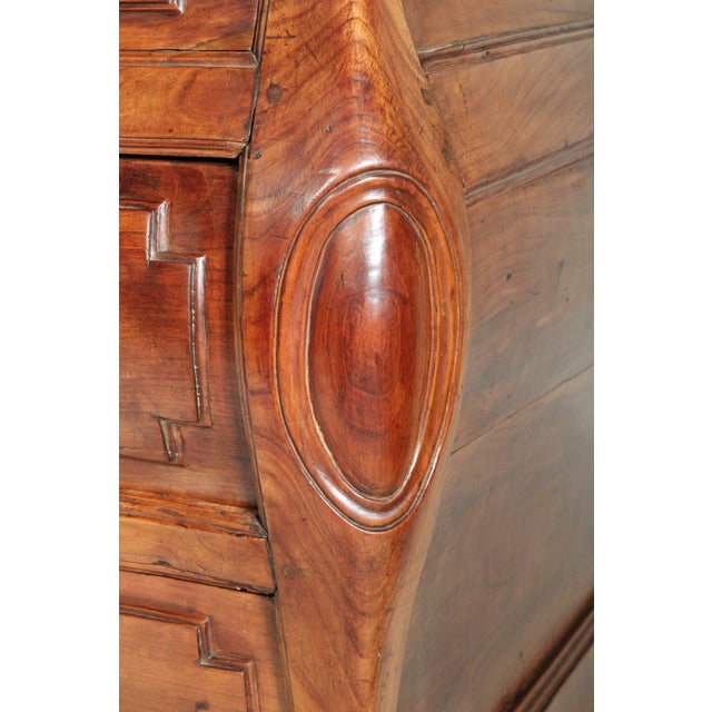 Louis XV Provincial Fruitwood Bombe Chest of Drawers For Sale - Image 12 of 14