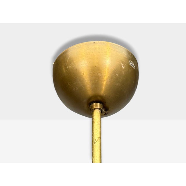1950s Nybro Armaturfabrik, Pendant Light, Brass, Metal For Sale - Image 10 of 10