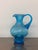 Beautiful Large Blue Glass Bicentennial Pitcher. Gorgeous lines and in pristine condition. Would be stunning used as a...