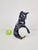 Black Mid-Century Cat Sphere Table Lamp in Ceramic and Opal Glass, 1970s For Sale - Image 8 of 9