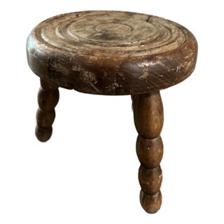 Vintage French Tripod Stool For Sale