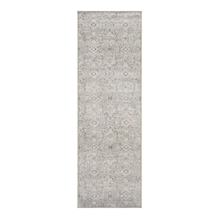 Amber Lewis x Loloi Zuma Silver / Sky 2'-7" x 12'-0" Runner Rug For Sale