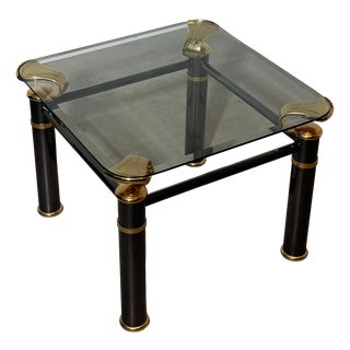 Regency Side Table with Glass Top For Sale